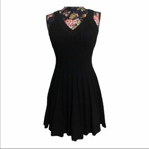 Milly Black Fit-and-Flare Mini Dress